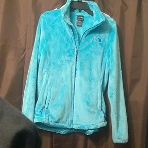 North Face fuzzy thick BRIGHT Blue fleece/jacket